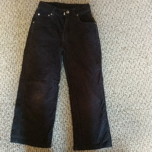 Navy corduroy pants with adjustable waist - Picture 1 of 5